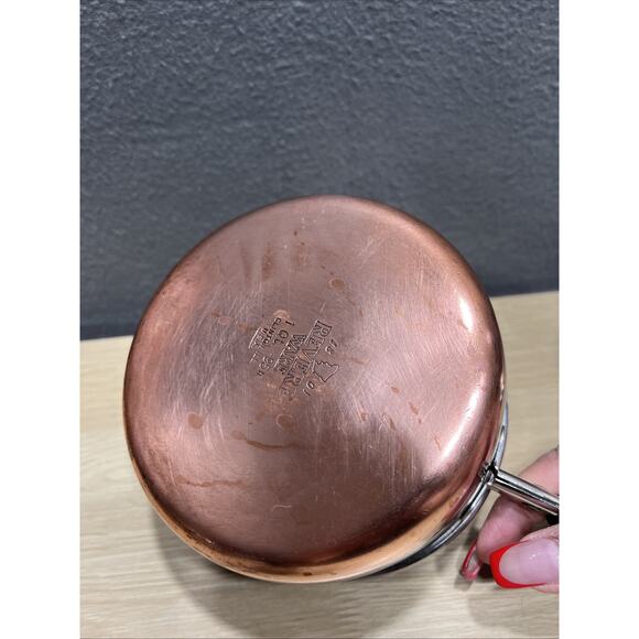 Vtg Revere Ware 6 PC Sauce Pan Set Copper Bottom w/Lid 3 Qt, 2- 1 QT Please Read - Picture 11 of 16